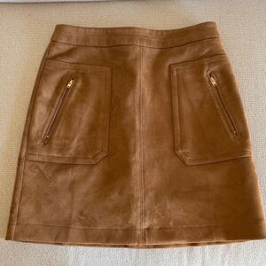LOFT Tan Suede Mini Skirt